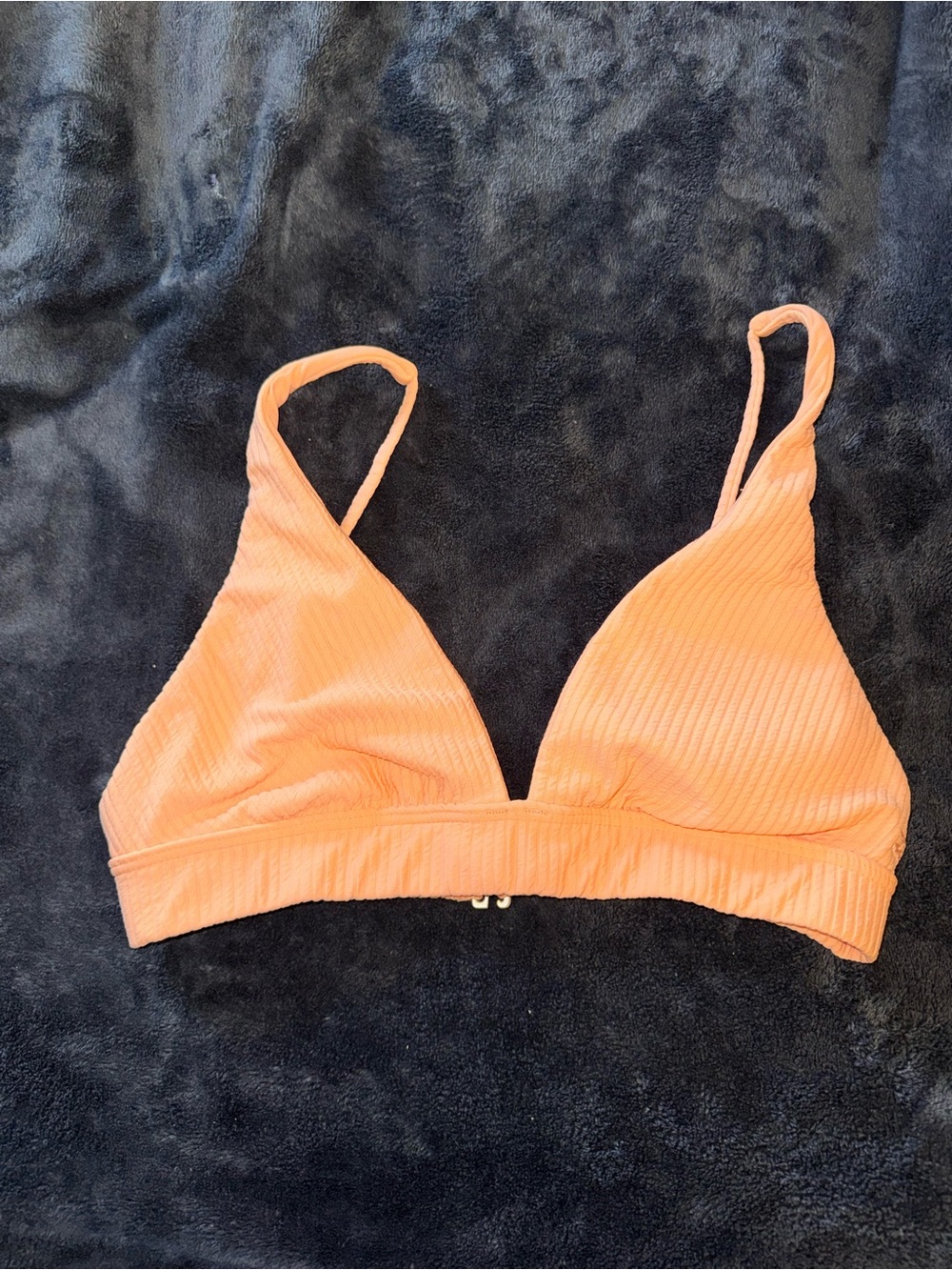 Billabong Ribbed Triangle Bikini Top - Peach Orange